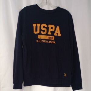 U.S. Polo Assn. Navy Sweatshirt with Gold Logo